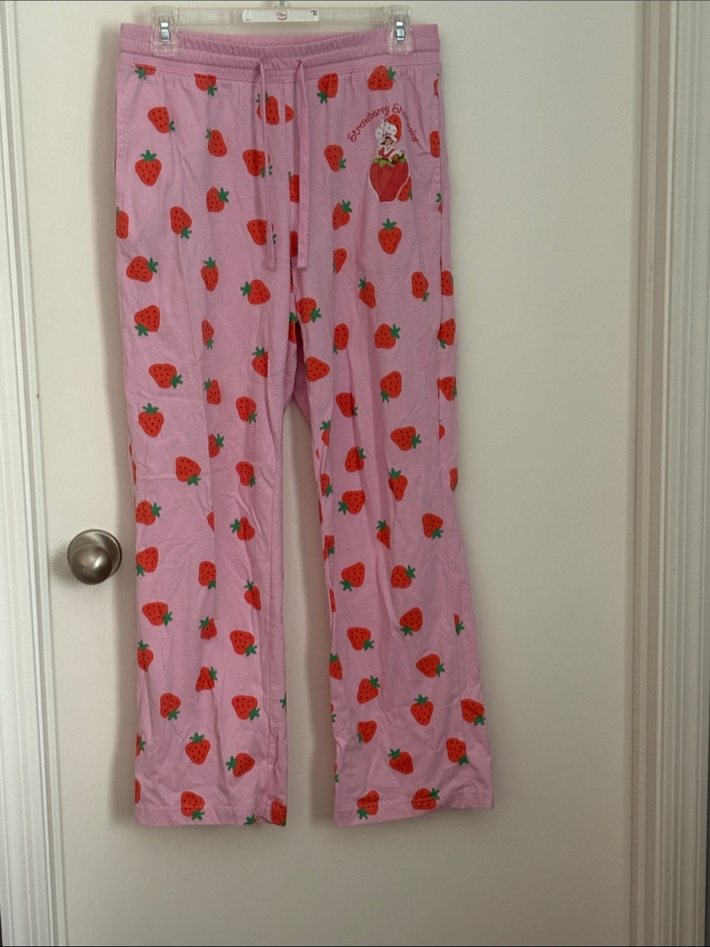 Pink Strawberry-Print Women's Pajama Pants